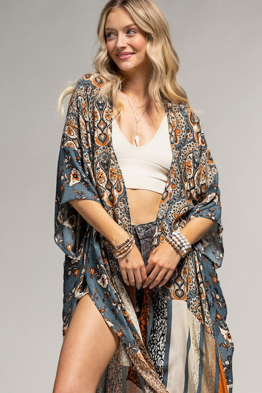 Vintage Inspired Paisley Kimono