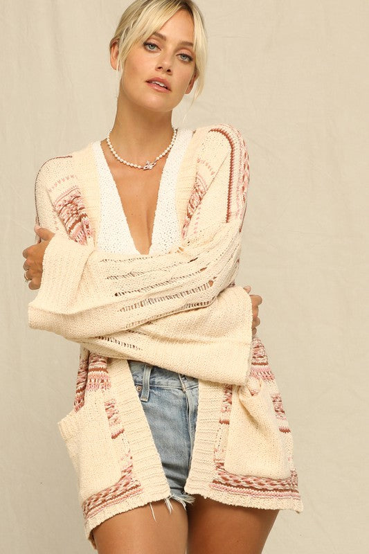 SLOUCHY DROP-SHOULDER CARDIGAN