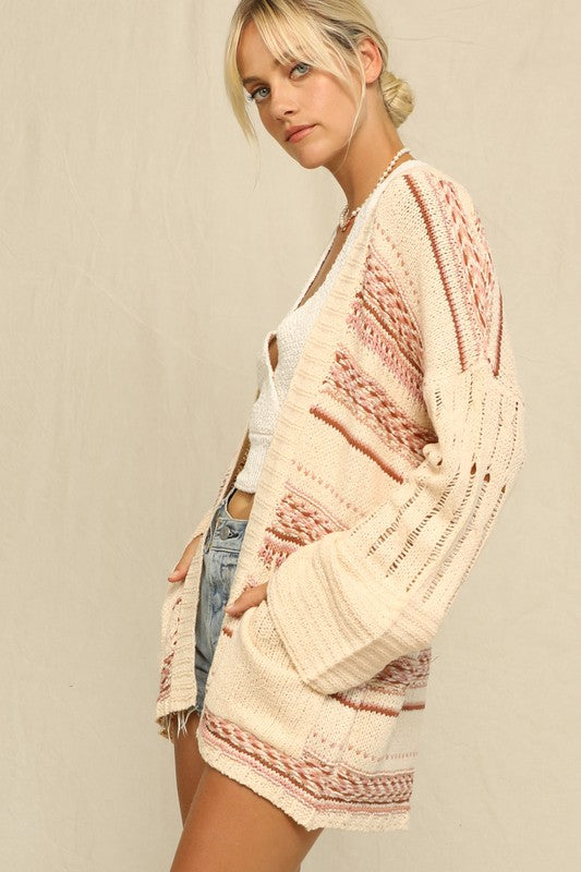 SLOUCHY DROP-SHOULDER CARDIGAN