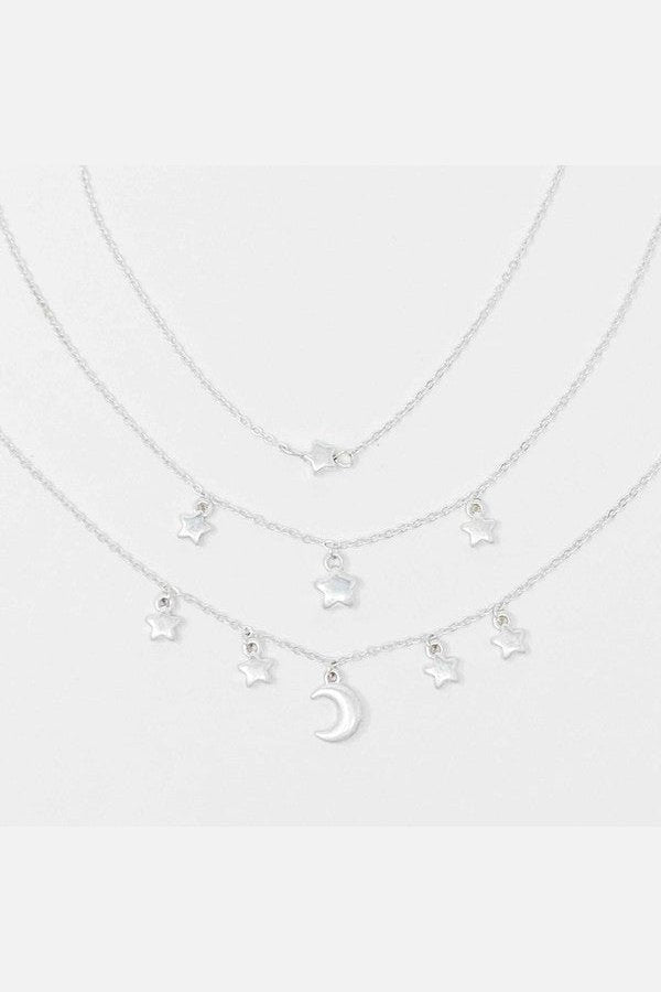 Starred Up Chain Anklet, Set of 3