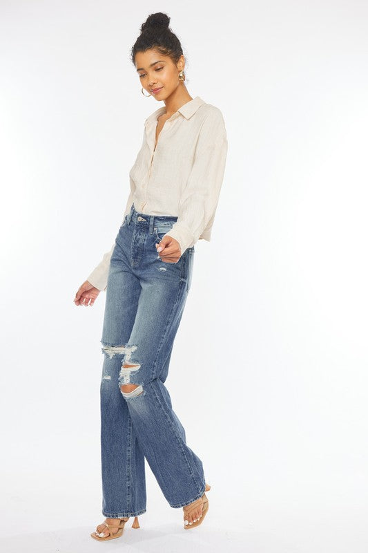 ULTRA HIGH RISE 90'S WIDE LEG FLARE-KC8682M