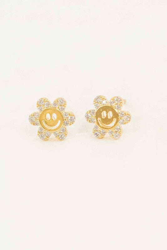 Smiley Flowers Stud Earrings