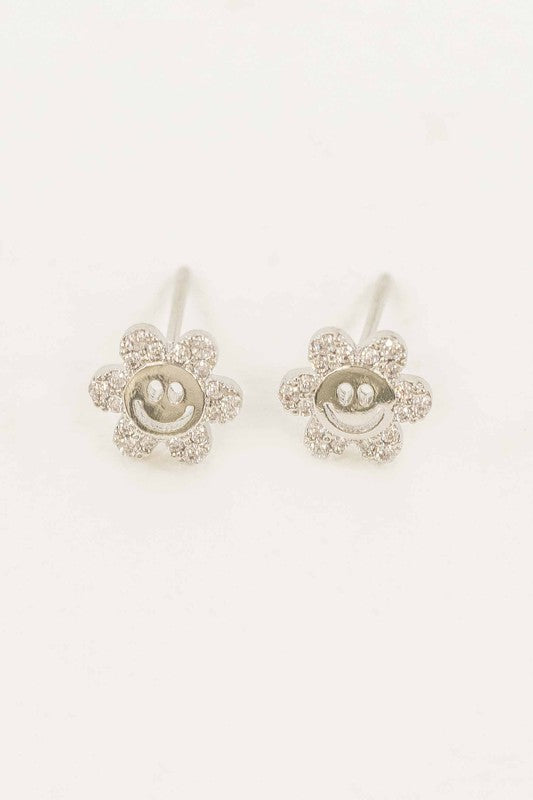 Smiley Flowers Stud Earrings