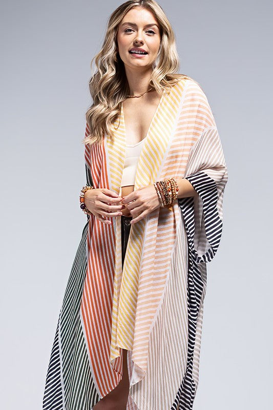 Multi-colored lightweight Kimono