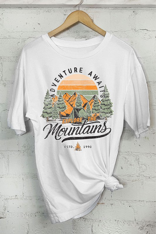 MOUNTAINS ADVENTURE OVERSIZE GRAPHIC TSHIRTS