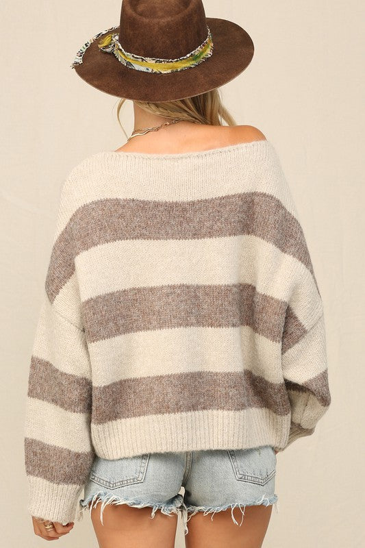 CAST OFF THE SHOULDER SWEATER