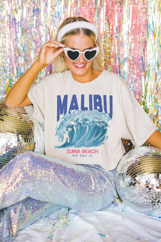 MALIBU ZUMA BEACH OVERSIZED GRAPHIC TEE