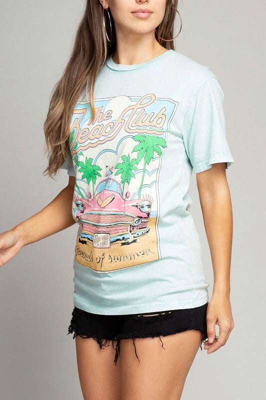 The Beach Club Car Graphic Top