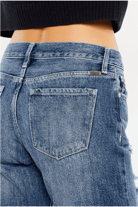 KC8643M KANCAN MID RISE BOYFRIEND FIT JEANS