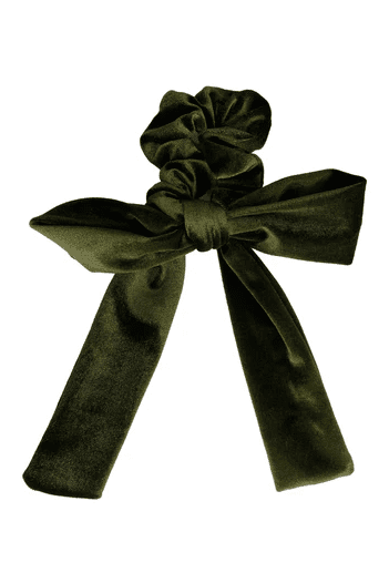 Headbands of Hope VELVET BOW TIE SCRUNCHIE