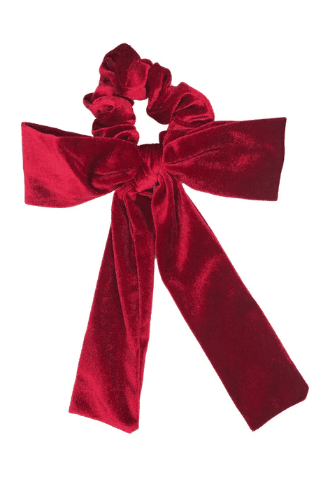 Headbands of Hope VELVET BOW TIE SCRUNCHIE