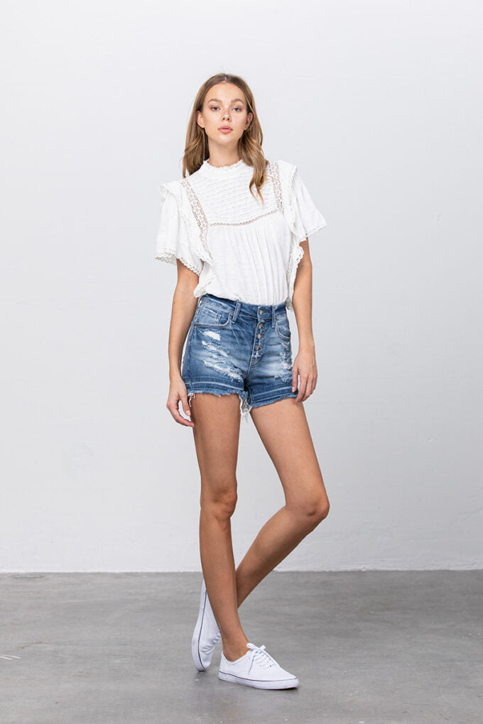 IN156S Insane Gene Button-Down Mid-Rise Shorts Pants &