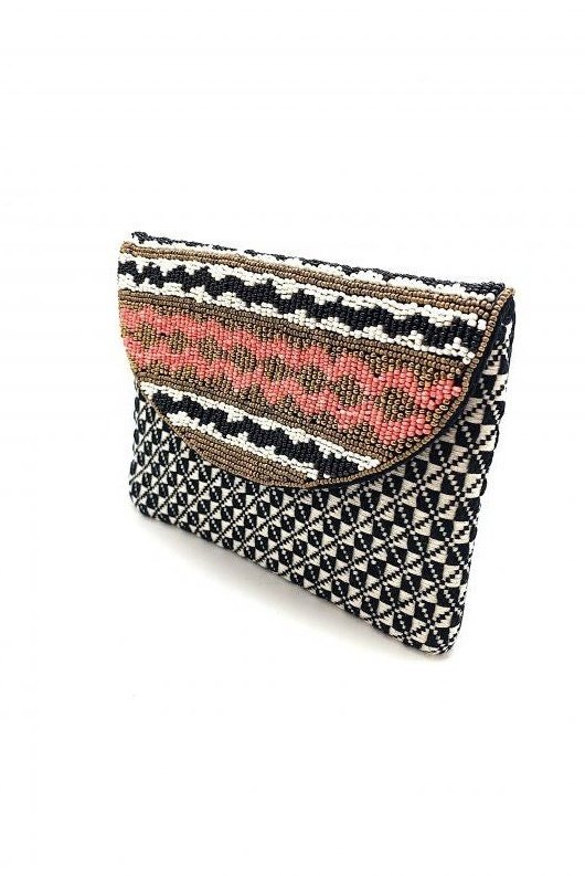 Tribal Beaded Mini Clutch Bag LMC-110