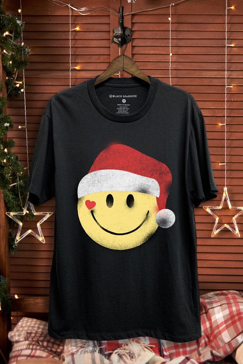 LFP5478 Lotus Fashion Christmas Happy face Graphic Top