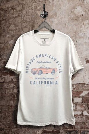 1677 Lotus Fashion Vintage American Style Graphic Tshirt 