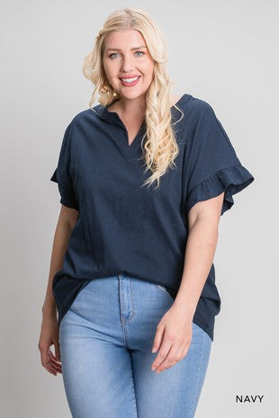 62538 Cotton Bleu Short Sleeve Shirt 