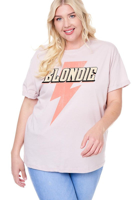 888257714 Eighty Eight Blondie Graphic Plus Tshirt 
