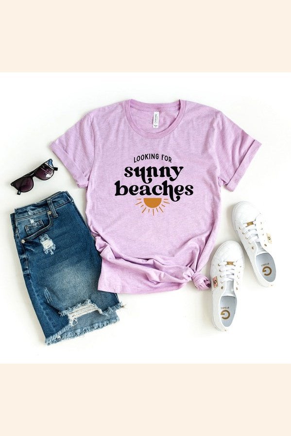 Looking For Sunny Beaches Short Sleeve Graphic Tee