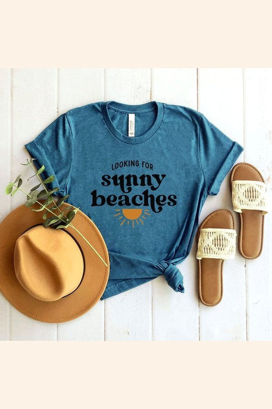 Looking For Sunny Beaches Short Sleeve Graphic Tee