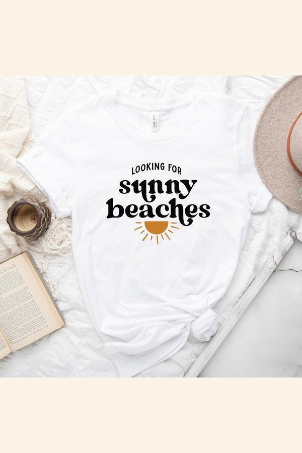 Looking For Sunny Beaches Short Sleeve Graphic Tee