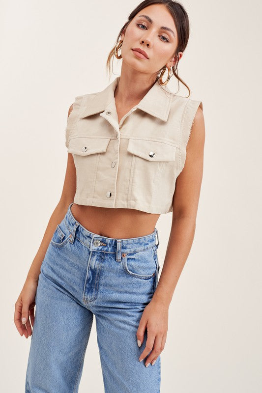 1171S1 Mimosa Cropped Vest 