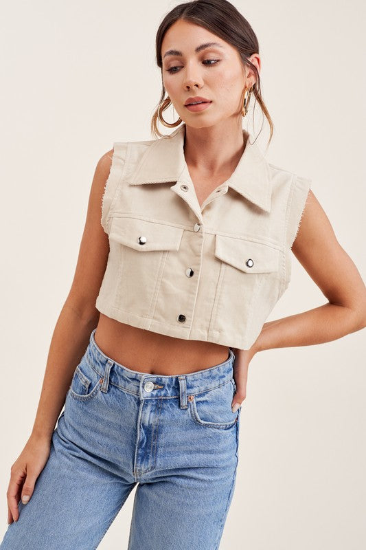 1171S1 Mimosa Cropped Vest 