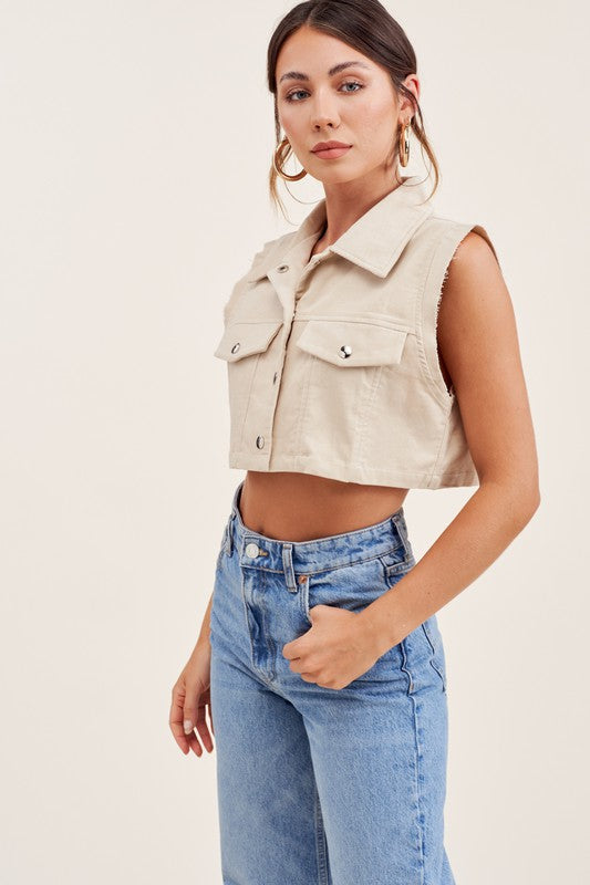 1171S1 Mimosa Cropped Vest 