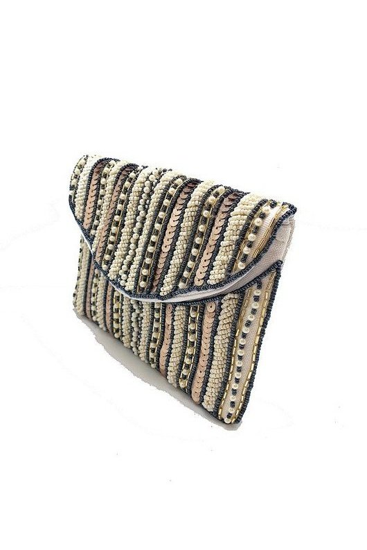 Pearl Beaded Mini Clutch LMC 101