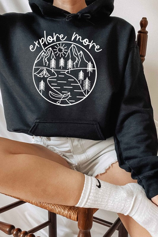 EXPLORE MORE GRAPHIC HOODIE PLUS SIZE