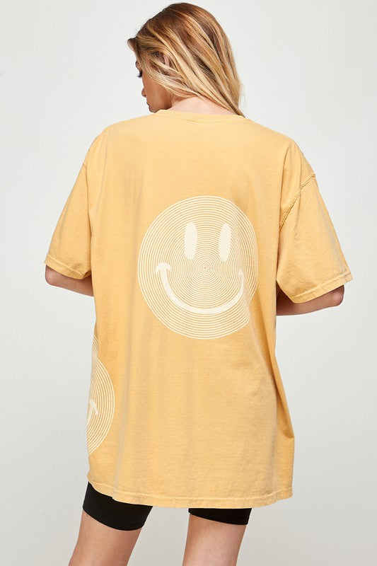 IS1275 Smiley Face Graphic Tee