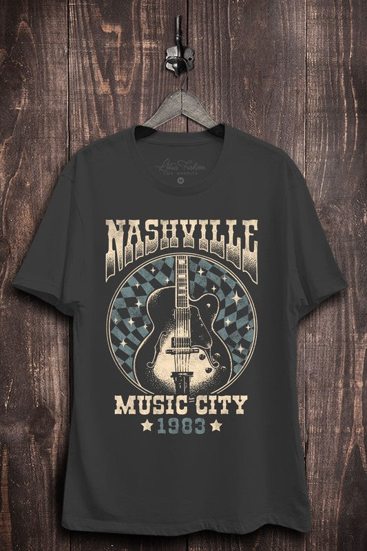 LFP6087 Lotus Nashville Music City Graphic Top