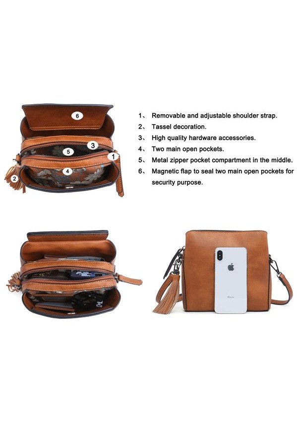 Mini Shoulder Bag with multipockets