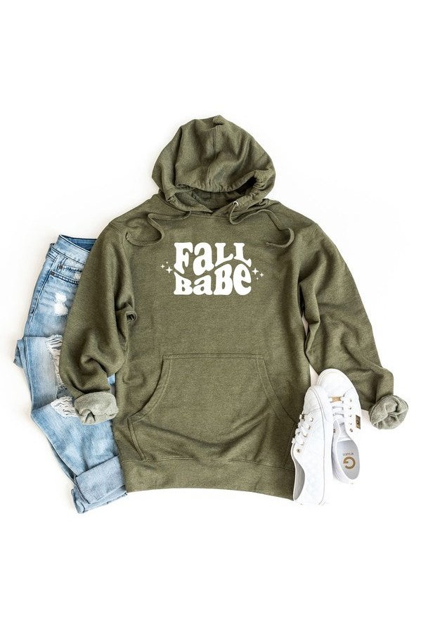 Fall Babe Wavy Stars Graphic Hoodie