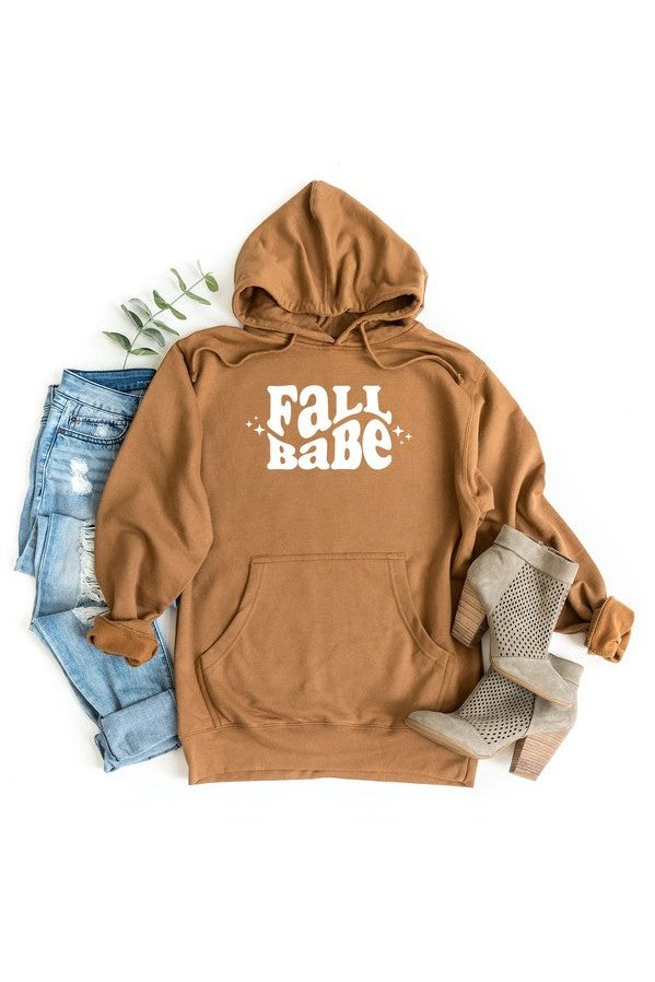 Fall Babe Wavy Stars Graphic Hoodie