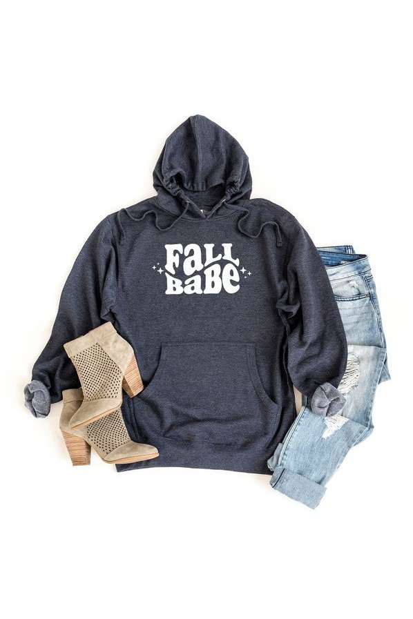 Fall Babe Wavy Stars Graphic Hoodie