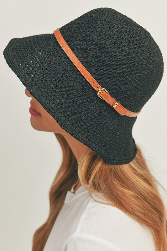 MH0099 Crochet Pattern Bucket Band Trim Hat