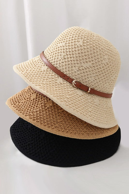 MH0099 Crochet Pattern Bucket Band Trim Hat