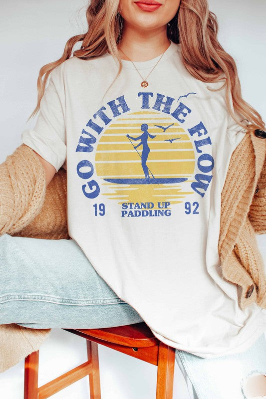 GO WITH THE FLOW PADDLE BOARD GRAPHIC TEE