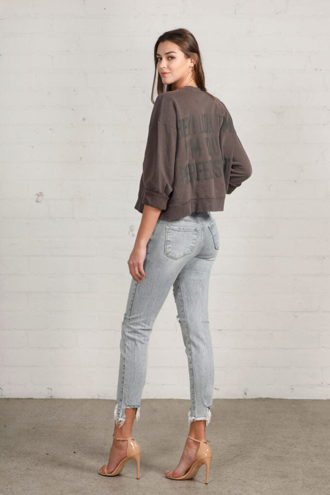 IN134R Insane Gene MID-RISE CROP SKINNY JEANS 