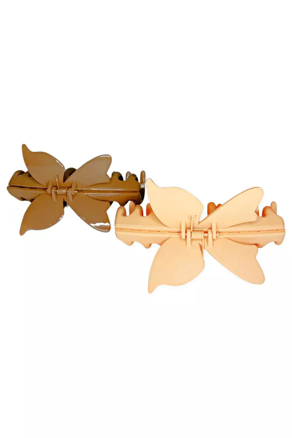 Headbands of Hope BUTTERFLY CLAW CLIP SET - ORANGE + BROWN