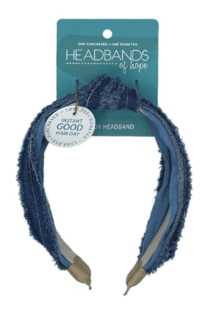 Headbands of Hope Top Knot Headband - It's Britney! Denim