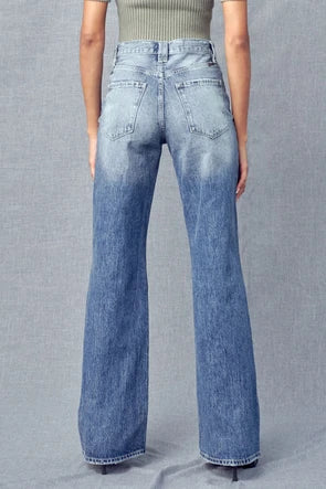 KC8682M Kancan Ultra High Rise 90's Flare Jeans Pants & Shorts
