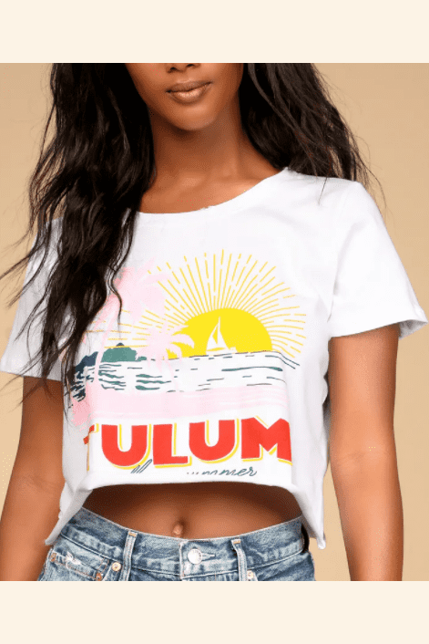 Prince Peter Collection Tulum Graphic Crop Top Tops