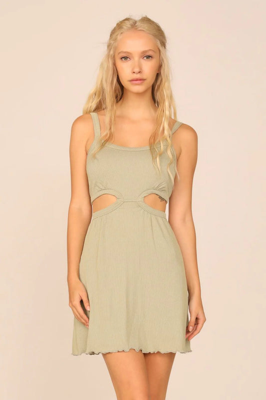 B10401 Ocean Drive Rib Knit Cutout Dress Dresses, Skirts, & Jumpsuits