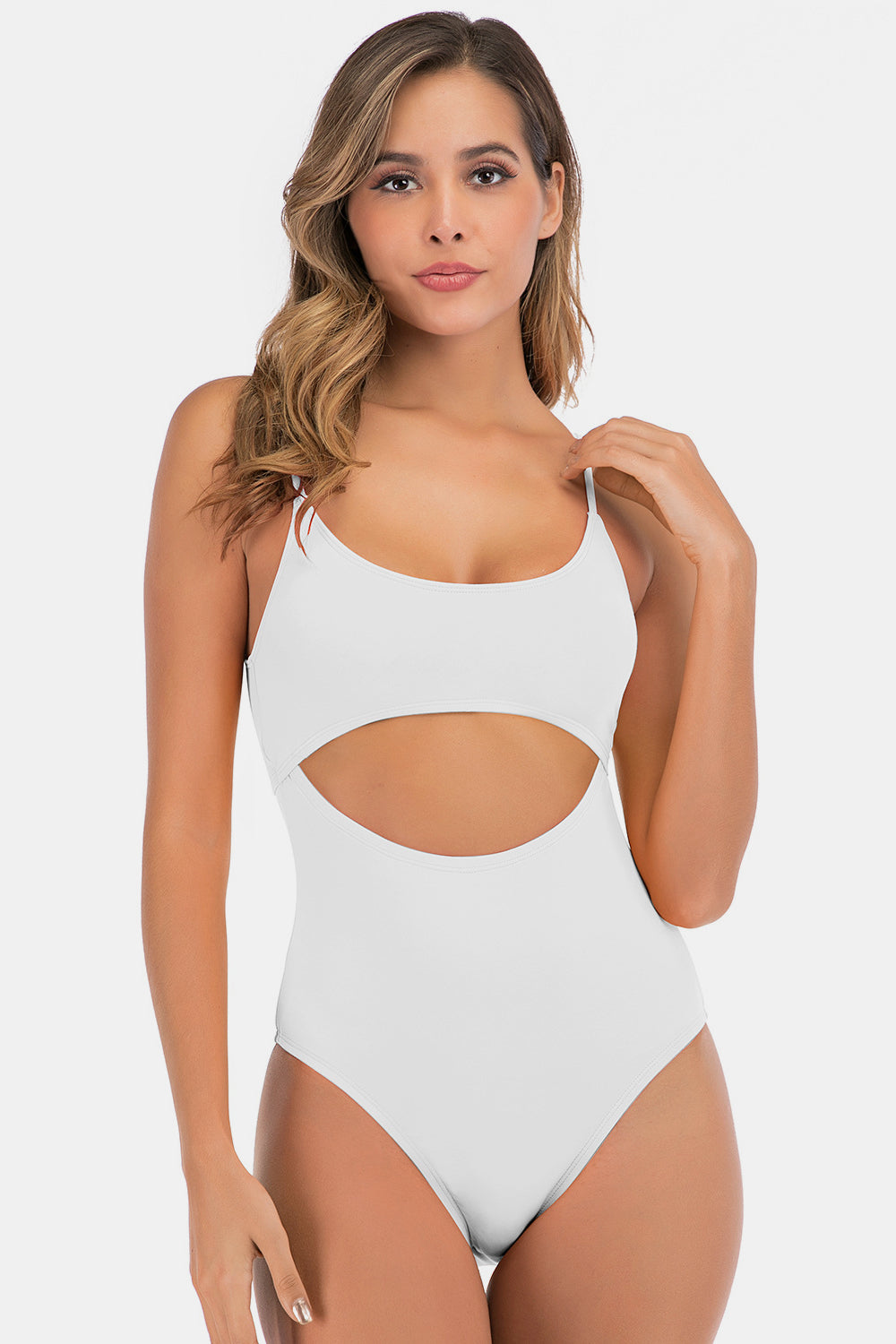 Cutout Adjustable Strap One-Piece Swimsuit