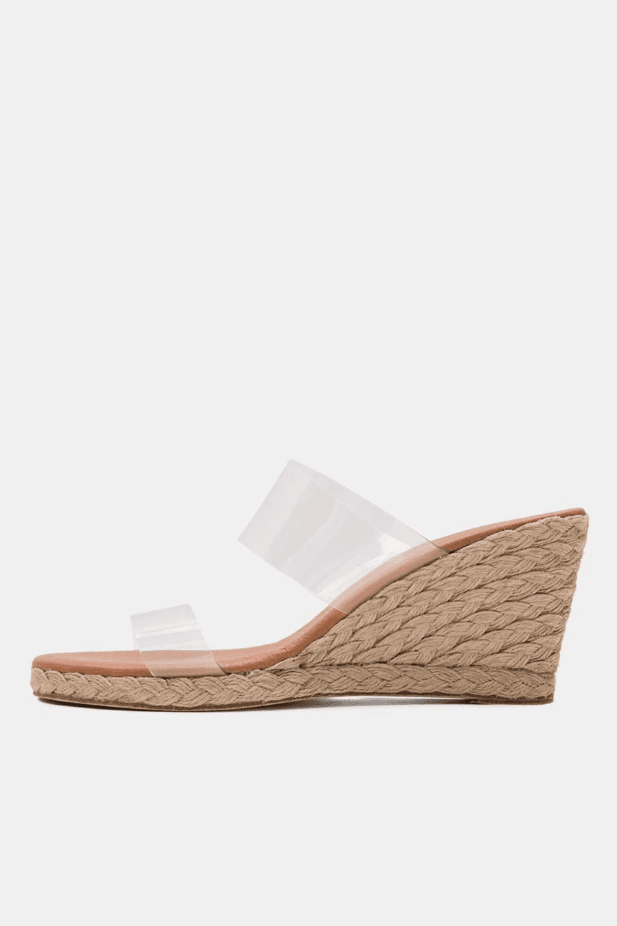 Andre Assous Anfisa Wedge Sandals Clear Vinyl Footwear