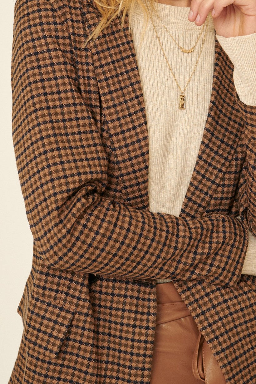 NJC0845 Promesa Plaid Woven Blazer